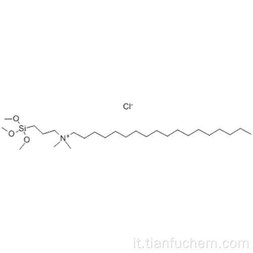 1-Octadecanaminio, N, N-dimetil-N- [3- (trimetossisilil) propil] -, cloruro (1: 1) CAS 27668-52-6